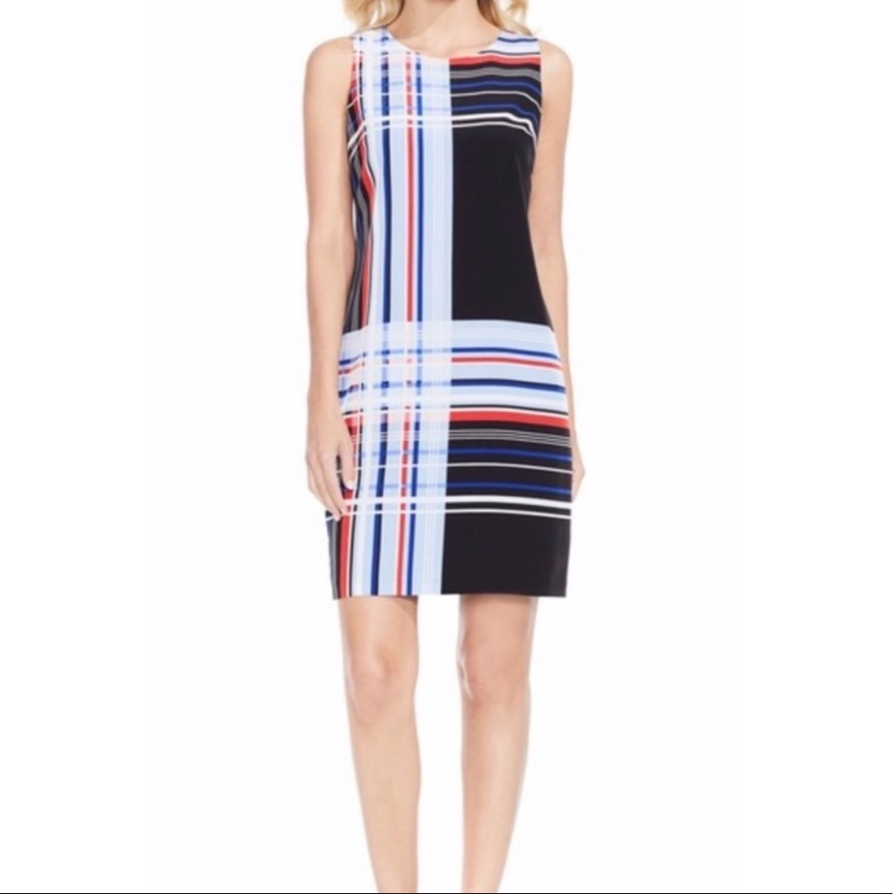 Vince Camuto linear Graphic 2 Shift Dress
